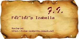 Fülöp Izabella névjegykártya